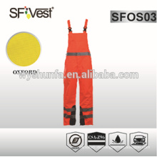 Bau Arbeitskleidung Overalls mit hoher Sichtbarkeit reflektierende Band, 100% Polyester 300d Oxford Pu beschichtet